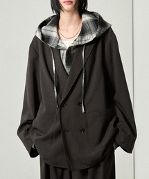 Alfred Alex（アルフレッドアレックス）の「【Alfred Alex】ウールライク ルーズシルエット ダブルテーラードジャケット【セットアップ対応】（テーラードジャケット）」