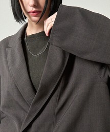 Alfred Alex（アルフレッドアレックス）の「【Alfred Alex】ウールライク ルーズシルエット ダブルテーラードジャケット【セットアップ対応】（テーラードジャケット）」