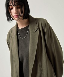 Alfred Alex（アルフレッドアレックス）の「【Alfred Alex】ウールライク ルーズシルエット ダブルテーラードジャケット【セットアップ対応】（テーラードジャケット）」