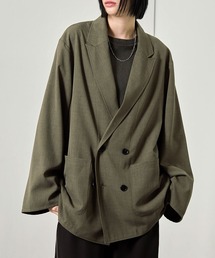 Alfred Alex（アルフレッドアレックス）の「【Alfred Alex】Oversized Double-Breasted Jacket   ウールライク オーバーサイズ ダブルテーラードジャケット【セットアップ対応】（テーラードジャケット）」