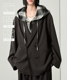 Alfred Alex（アルフレッドアレックス）の「【Alfred Alex】Oversized Double-Breasted Jacket   ウールライク オーバーサイズ ダブルテーラードジャケット【セットアップ対応】（テーラードジャケット）」