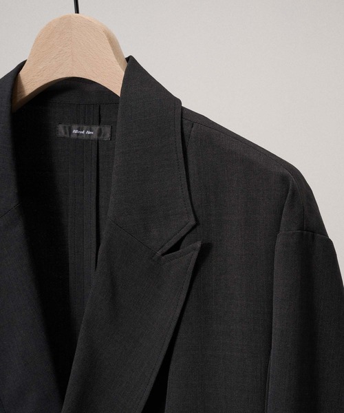 Alfred Alex（アルフレッドアレックス）の「【Alfred Alex】ウールライク ルーズシルエット ダブルテーラードジャケット【セットアップ対応】（テーラードジャケット・メンズ・ブラック系/スミクロ/スモークグレー/グレー・L/M/S）」の20枚目の写真