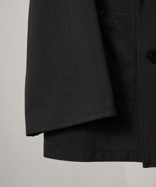 Alfred Alex（アルフレッドアレックス）の「【Alfred Alex】ウールライク ルーズシルエット ダブルテーラードジャケット【セットアップ対応】（テーラードジャケット・メンズ・ブラック系/スミクロ/スモークグレー/グレー・L/M/S）」の22枚目の写真
