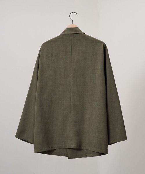 Alfred Alex（アルフレッドアレックス）の「【Alfred Alex】ウールライク ルーズシルエット ダブルテーラードジャケット【セットアップ対応】（テーラードジャケット・メンズ・ブラック系/スミクロ/スモークグレー/グレー・L/M/S）」の16枚目の写真