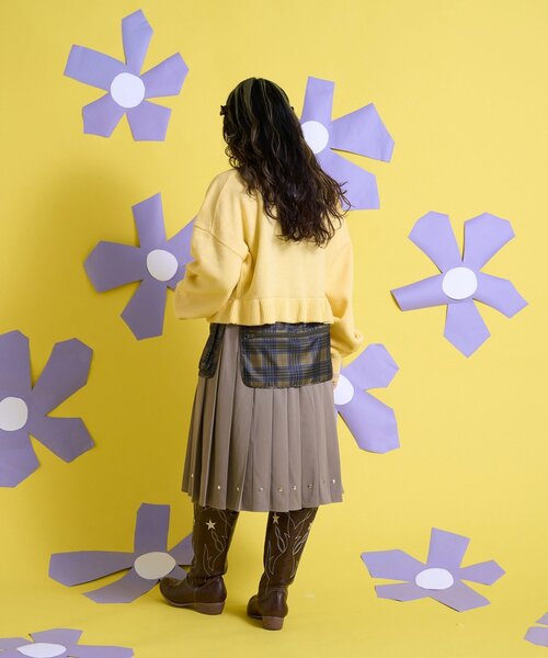 CIAOPANIC（チャオパニック）の「【Me＋Me/ミープラスミー】マルチウェイポケット付プリーツスカート（スカート・レディース・グレー/ブラック・ONE SIZE）」の19枚目の写真