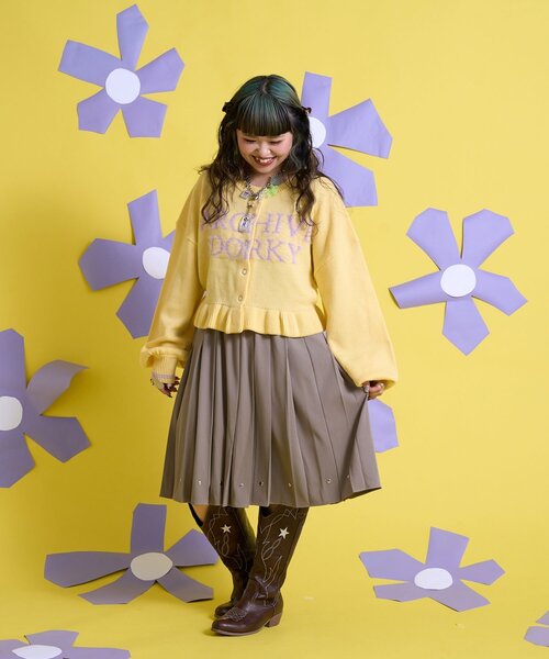 CIAOPANIC（チャオパニック）の「【Me＋Me/ミープラスミー】マルチウェイポケット付プリーツスカート（スカート・レディース・グレー/ブラック・ONE SIZE）」の20枚目の写真