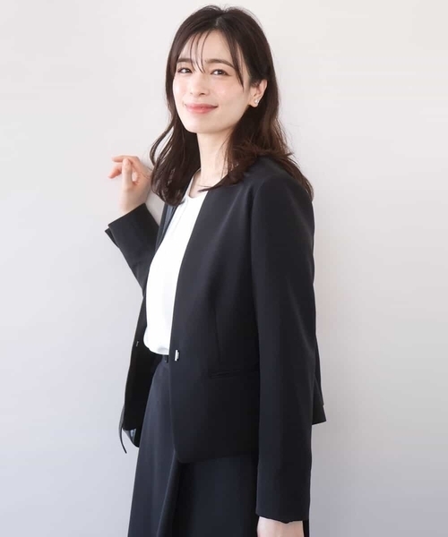 セットアップ対応]ライトラブルクロス カラーレスジャケット/洗える