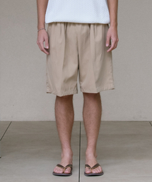 DECOROSO（デコローゾ）の「ウォッシングコットンバンディングワンタックハーフパンツ[ベージュ]（その他パンツ）」