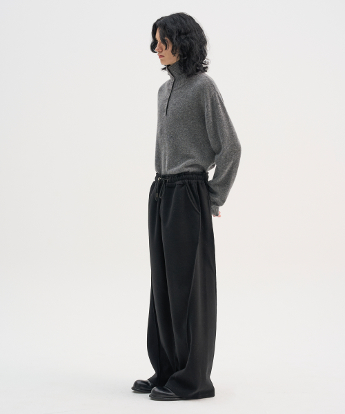 TRIP LE SENS（トリップ ル センス）の「[F/W]カットアウトソフトカーブバンディングパンツ_ブラック（スウェットパンツ・メンズ・ブラック・M/L）」の3枚目の写真