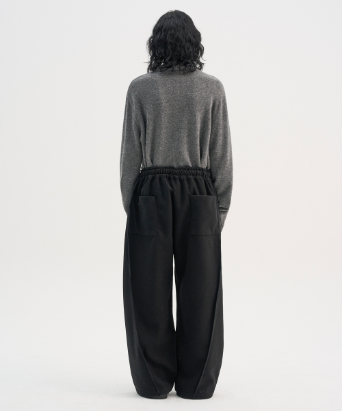 TRIP LE SENS（トリップ ル センス）の「[F/W]カットアウトソフトカーブバンディングパンツ_ブラック（スウェットパンツ・メンズ・ブラック・M/L）」の4枚目の写真