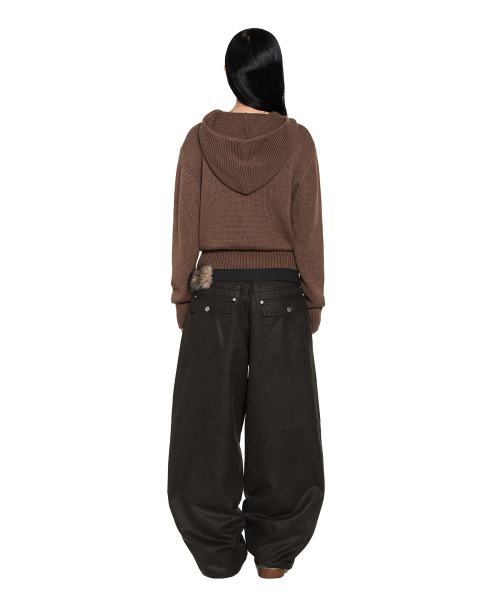 AAKAM（アーカム）の「Knee Panel Washed Leather Pants (Black)（その他パンツ・レディース・その他・2/1）」の6枚目の写真
