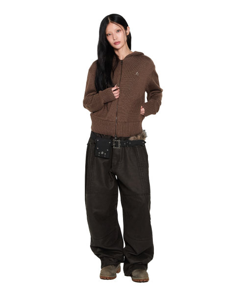 AAKAM（アーカム）の「Knee Panel Washed Leather Pants (Black)（その他パンツ・レディース・その他・2/1）」の7枚目の写真