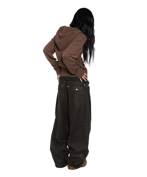 AAKAM（アーカム）の「Knee Panel Washed Leather Pants (Black)（その他パンツ・レディース・その他・2/1）」の8枚目の写真