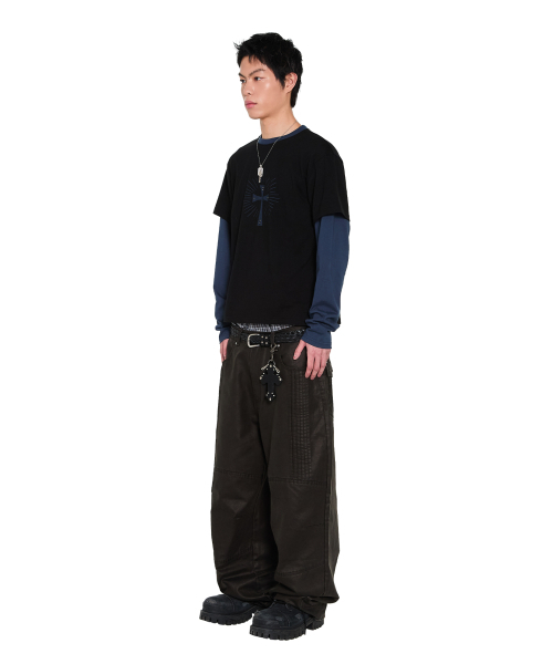 AAKAM（アーカム）の「Knee Panel Washed Leather Pants (Black)（その他パンツ・レディース・その他・2/1）」の10枚目の写真