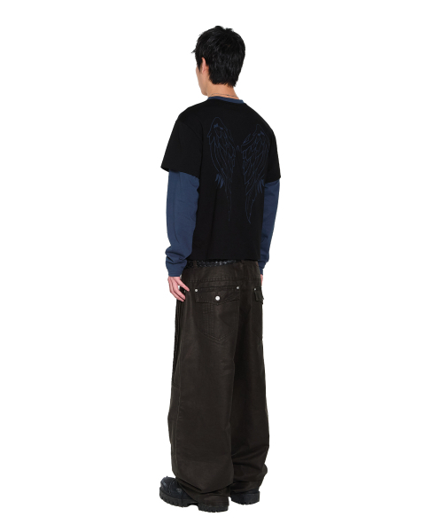 AAKAM（アーカム）の「Knee Panel Washed Leather Pants (Black)（その他パンツ・レディース・その他・2/1）」の11枚目の写真
