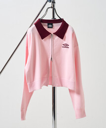 UMBRO（アンブロ）の「UMBRO × FREAK'S STORE/アンブロ 別注 COTTON ZIP KNIT/コットン ジップニット カーディガン/配色襟 カーディガン（ニット/セーター）」