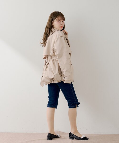 Chico(チコ)の「【SALON by Chico】バルーンミディトレンチコート(トレンチコート・レディース・ブラック/キャメル/ベージュ/ブルー・FREE)」の12枚目の写真