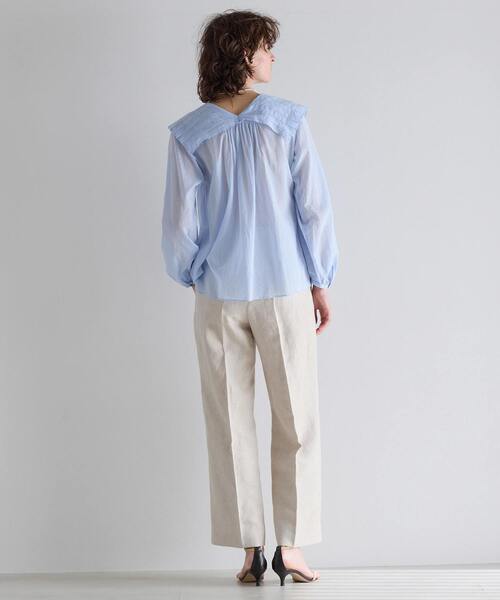 martinique(マルティニーク)の「ソフトリネンパンツ(セットアップ可)(その他パンツ・レディース・ブラック/キナリ・2/1)」の7枚目の写真