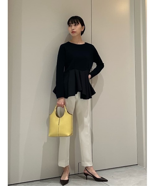 ESTNATION(エストネーション)の「ESTNATION / ダブルクロステーパードパンツ(スラックス・レディース・ネイビー/ブラック/ホワイト・38/36/34)」の21枚目の写真