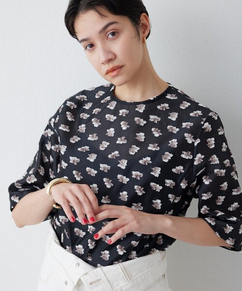 THE PAUSE（ザ ポーズ）の「【THE PAUSE】フラワージャガードブラウス（シャツ/ブラウス・レディース・ブラック/イエロー・FREE）」の12枚目の写真