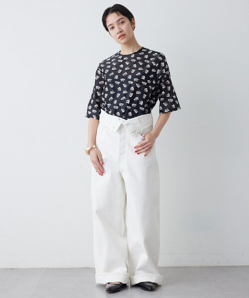 THE PAUSE（ザ ポーズ）の「【THE PAUSE】フラワージャガードブラウス（シャツ/ブラウス・レディース・ブラック/イエロー・FREE）」の3枚目の写真