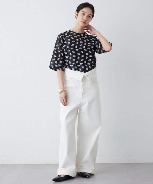 THE PAUSE（ザ ポーズ）の「【THE PAUSE】フラワージャガードブラウス（シャツ/ブラウス・レディース・ブラック/イエロー・FREE）」の11枚目の写真