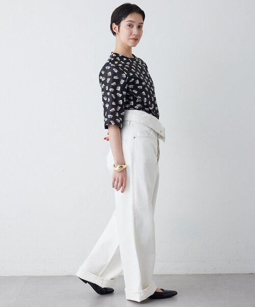 THE PAUSE（ザ ポーズ）の「【THE PAUSE】フラワージャガードブラウス（シャツ/ブラウス・レディース・ブラック/イエロー・FREE）」の9枚目の写真