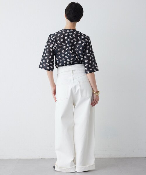 THE PAUSE（ザ ポーズ）の「【THE PAUSE】フラワージャガードブラウス（シャツ/ブラウス・レディース・ブラック/イエロー・FREE）」の7枚目の写真