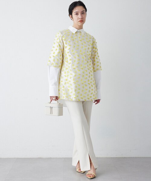 THE PAUSE（ザ ポーズ）の「【THE PAUSE】フラワージャガードブラウス（シャツ/ブラウス・レディース・ブラック/イエロー・FREE）」の21枚目の写真