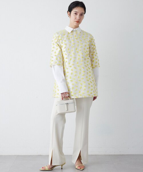 THE PAUSE（ザ ポーズ）の「【THE PAUSE】フラワージャガードブラウス（シャツ/ブラウス・レディース・ブラック/イエロー・FREE）」の13枚目の写真