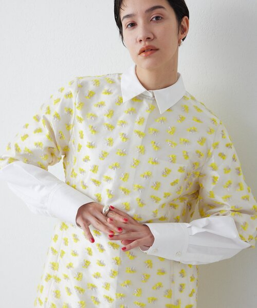 THE PAUSE（ザ ポーズ）の「【THE PAUSE】フラワージャガードブラウス（シャツ/ブラウス・レディース・ブラック/イエロー・FREE）」の22枚目の写真
