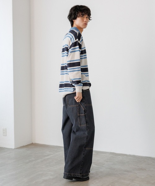 PBLIM（ページボーイリム）の「《UNISEX》プレッピーラガーニット（ニット/セーター・レディース・ブルー/グリーン・FREE）」の17枚目の写真