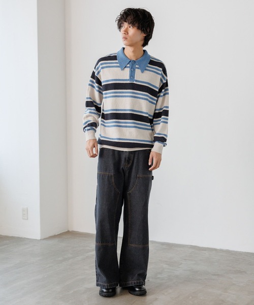 PBLIM（ページボーイリム）の「《UNISEX》プレッピーラガーニット（ニット/セーター・レディース・ブルー/グリーン・FREE）」の18枚目の写真