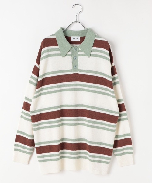 PBLIM（ページボーイリム）の「《UNISEX》プレッピーラガーニット（ニット/セーター・レディース・ブルー/グリーン・FREE）」の21枚目の写真