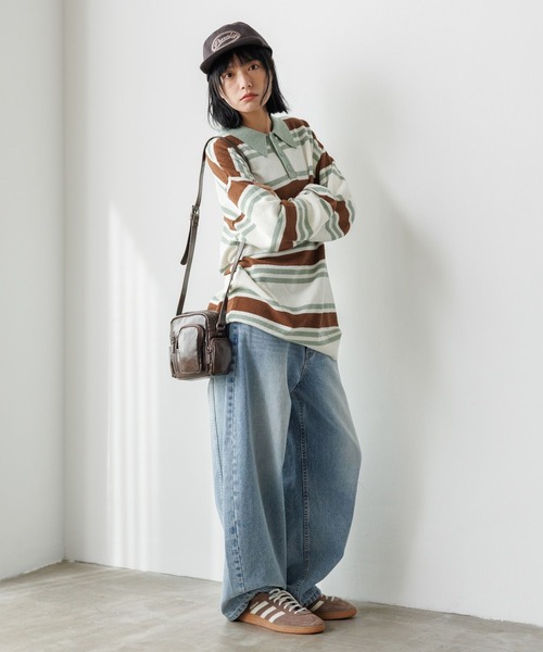 PBLIM（ページボーイリム）の「《UNISEX》プレッピーラガーニット（ニット/セーター・レディース・ブルー/グリーン・FREE）」の8枚目の写真