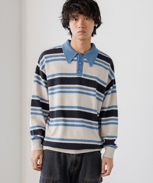 PBLIM（ページボーイリム）の「《UNISEX》プレッピーラガーニット（ニット/セーター・レディース・ブルー/グリーン・FREE）」の10枚目の写真