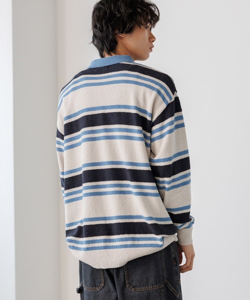 PBLIM（ページボーイリム）の「《UNISEX》プレッピーラガーニット（ニット/セーター・レディース・ブルー/グリーン・FREE）」の14枚目の写真