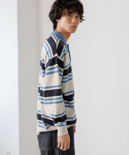 PBLIM（ページボーイリム）の「《UNISEX》プレッピーラガーニット（ニット/セーター・レディース・ブルー/グリーン・FREE）」の12枚目の写真