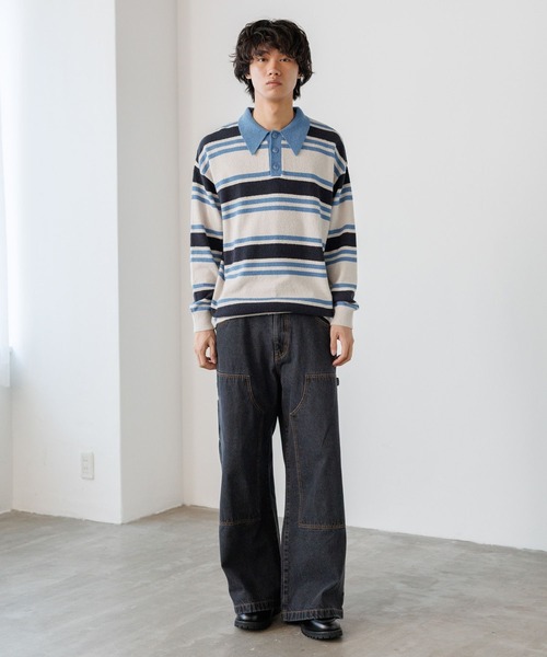 PBLIM（ページボーイリム）の「《UNISEX》プレッピーラガーニット（ニット/セーター・レディース・ブルー/グリーン・FREE）」の15枚目の写真