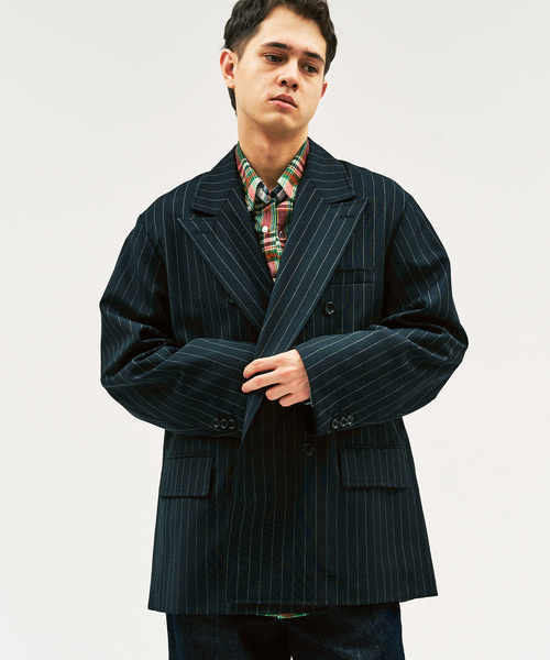 417 EDIFICE（フォーワンセブンエディフィス）の「【MOONLIGHT CLOTHING】YUP Wジャケット（テーラードジャケット・メンズ・ネイビー/ダークブルー/ブラウン・40/38/42）」の3枚目の写真