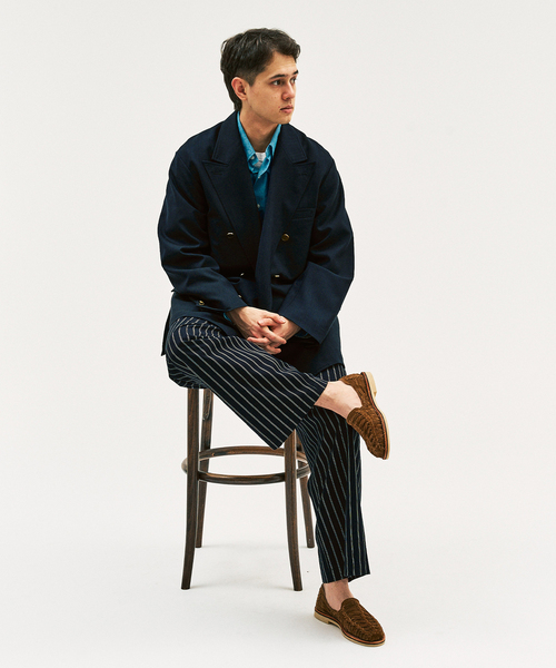 417 EDIFICE（フォーワンセブンエディフィス）の「【MOONLIGHT CLOTHING】YUP Wジャケット（テーラードジャケット・メンズ・ネイビー/ダークブルー/ブラウン・40/38/42）」の9枚目の写真