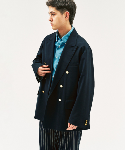 417 EDIFICE（フォーワンセブンエディフィス）の「【MOONLIGHT CLOTHING】YUP Wジャケット（テーラードジャケット・メンズ・ネイビー/ダークブルー/ブラウン・40/38/42）」の11枚目の写真