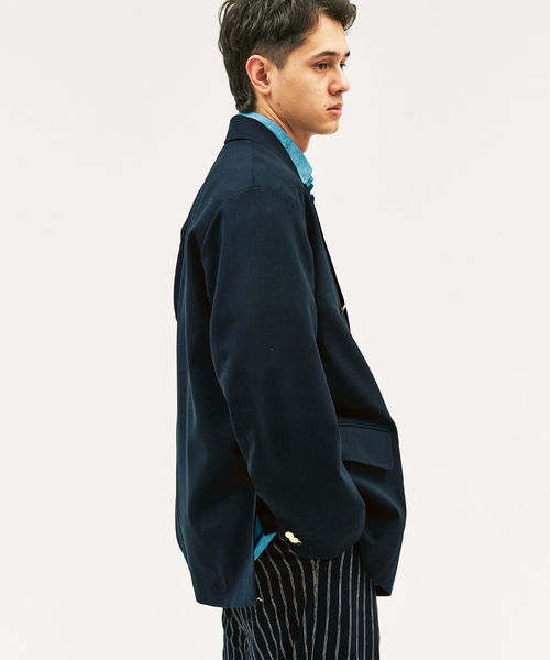 417 EDIFICE（フォーワンセブンエディフィス）の「【MOONLIGHT CLOTHING】YUP Wジャケット（テーラードジャケット・メンズ・ネイビー/ダークブルー/ブラウン・40/38/42）」の13枚目の写真