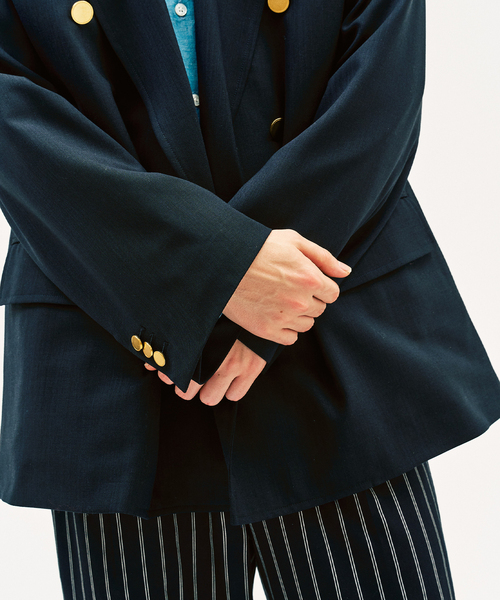 417 EDIFICE（フォーワンセブンエディフィス）の「【MOONLIGHT CLOTHING】YUP Wジャケット（テーラードジャケット・メンズ・ネイビー/ダークブルー/ブラウン・40/38/42）」の15枚目の写真