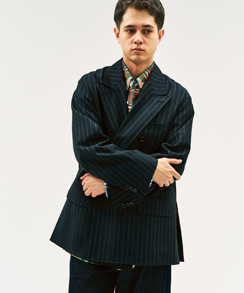 417 EDIFICE（フォーワンセブンエディフィス）の「【MOONLIGHT CLOTHING】YUP Wジャケット（テーラードジャケット・メンズ・ネイビー/ダークブルー/ブラウン・40/38/42）」の19枚目の写真