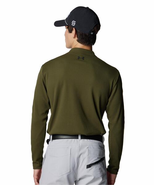 UNDER ARMOUR(アンダーアーマー)の「UAドライブ ワッフル ロングスリーブ モックネック シャツ(ゴルフ/メンズ)(ポロシャツ・メンズ・グリーン系・M/2XL/L/XL)」の2枚目の写真