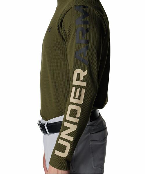 UNDER ARMOUR(アンダーアーマー)の「UAドライブ ワッフル ロングスリーブ モックネック シャツ(ゴルフ/メンズ)(ポロシャツ・メンズ・グリーン系・M/2XL/L/XL)」の5枚目の写真