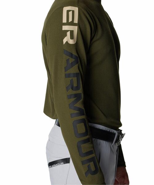UNDER ARMOUR(アンダーアーマー)の「UAドライブ ワッフル ロングスリーブ モックネック シャツ(ゴルフ/メンズ)(ポロシャツ・メンズ・グリーン系・M/2XL/L/XL)」の6枚目の写真