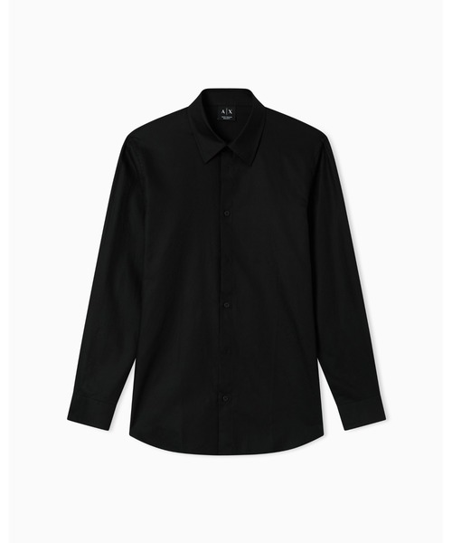 ARMANI EXCHANGE(アルマーニエクスチェンジ)の「【A|X アルマーニ エクスチェンジ】ダイアゴナル オールオーバージャカードロゴ シャツ/REGULAR(シャツ/ブラウス・メンズ・ブラック・X-SMALL/X-LARGE/SMALL/MEDIUM/LARGE)」の4枚目の写真