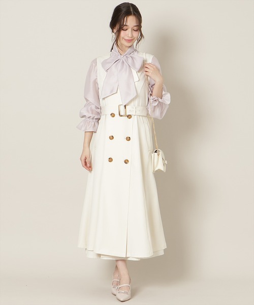 WILLSELECTION（ウィルセレクション）の「リボンスリーブ3WAYトレンチコート（トレンチコート・レディース・オフホワイト/ベージュ/アイボリー・FREE）」の7枚目の写真